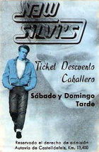 Flyer de descomptes per homes per les tardes de dissabtes i diumenges a la discoteca New Silvi's de Gav Mar